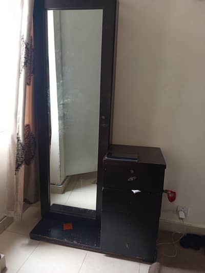 dressing table with cupboard inside