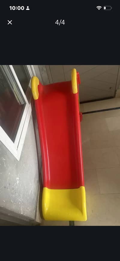 Kids playing slide