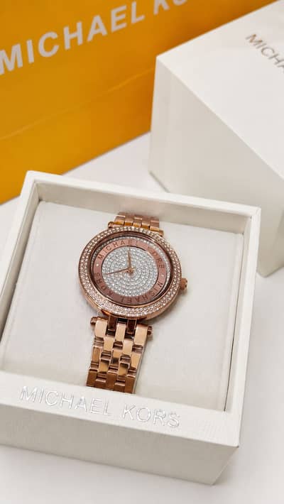 Michael Kors Original Darci Rose Gold Crystal Watch–Brand New with Box