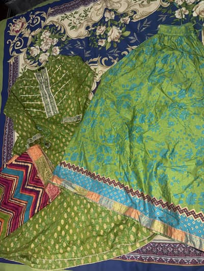 Women’s Green Lehenga Choli Dress with Dupatta fancy loan Kayseria