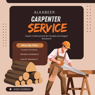 Carpenter & Wood Work Services - Kitchen - Wardrobe - Bed - Door Slide