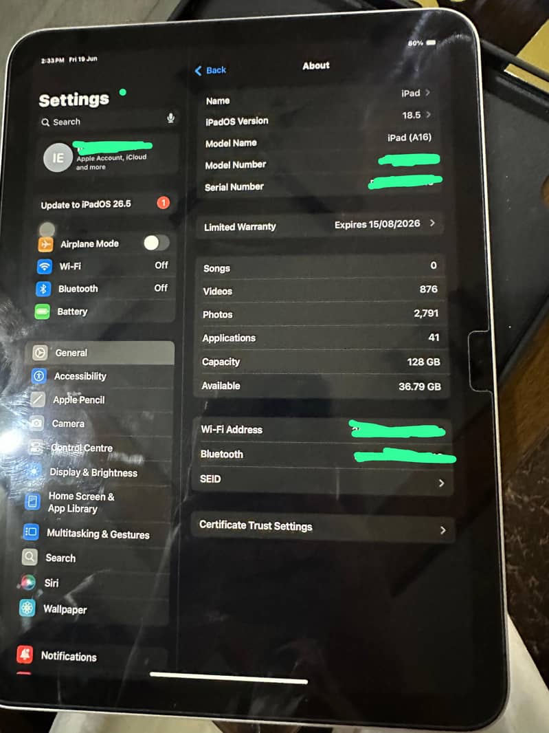 ipad A16 5