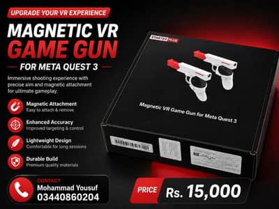 Magnetic VR Game Gun for Meta Quest 3