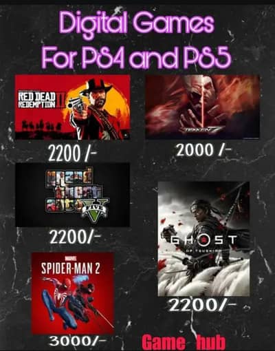 GAMES for PS4 and PS5 are available
