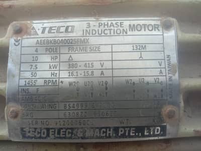 Electric motor mono block for solar system tubwell
