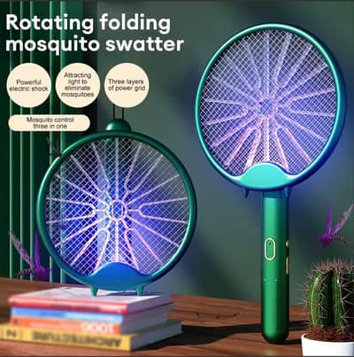 3-in-1 Electric Mosquito Killer Racket | UV Lamp | Free Delivery