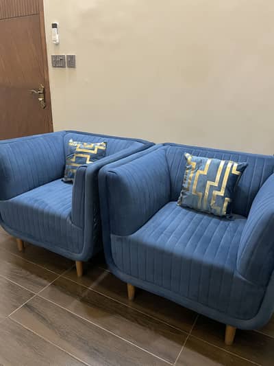 5 Seater Sofa Set for Sale – Blue Color
