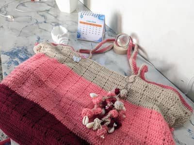 Handmade crochet Hand Bag