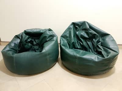 Premium Leatherette Bean Bags – Set of 2 – Comfortable & Stylish