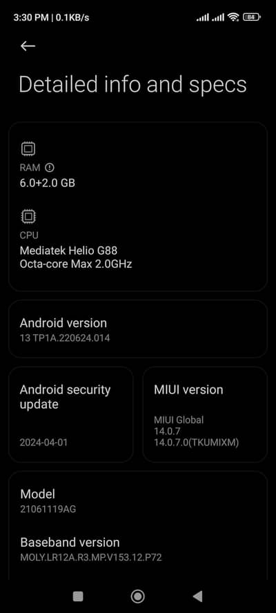 Xiaomi Redmi 10 6+2 GB Ram 128GB ROM for sale nd xchnge