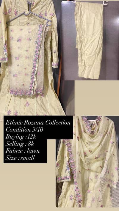3 piece dress ethnic rozana collection