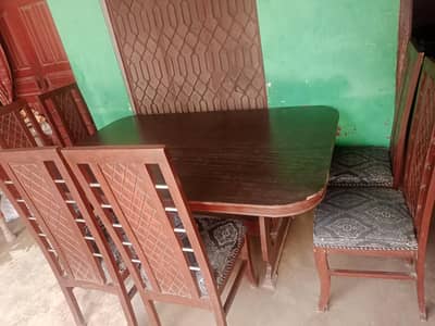 Dining table set with 6 chairs for sale