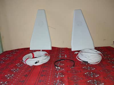 15dBi LPDA MIMO Antenna Pair with RG6 Cables for Rural Areas