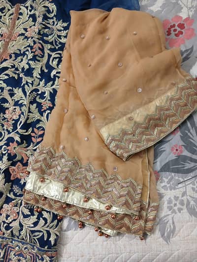 Navy blue and peach fancy dress