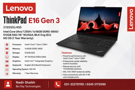 Lenovo Thinkpad Series E16 and E14