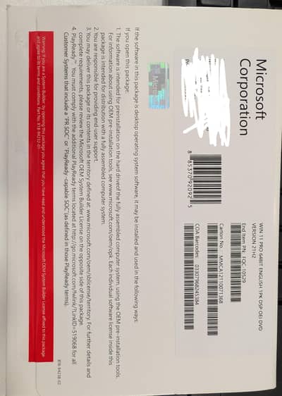 Windows 11 pro x64 genuine