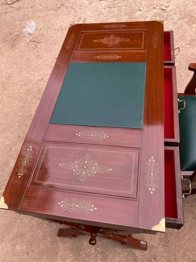 All in Shesham Solid Wood,Study Table with one Chair