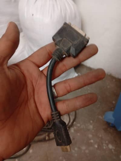 DVI to HDMI converter and cable.