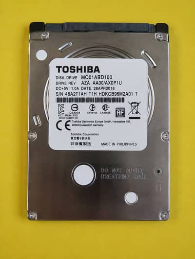 Toshiba 1TB Laptop Hard Drive - 100% Health