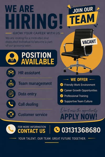 office work. . . great opportunity