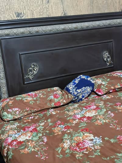 wooden home use king bed with matress