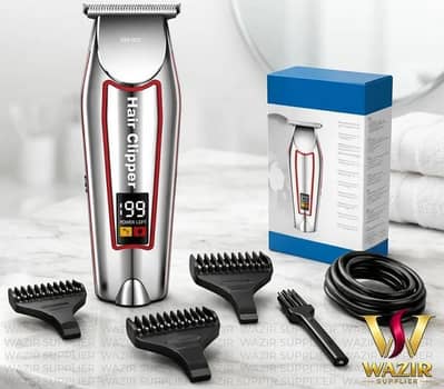 Wazir Professional Hair Trimmer LED Display USB Charging 90min