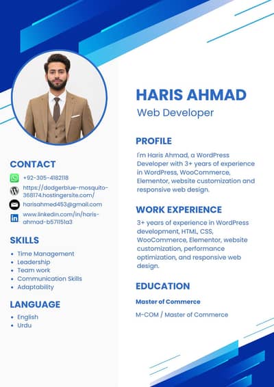 Web Developer | WordPress Developer, WooCommerce, Elementor
