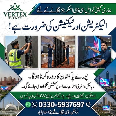 Requried Experienced Electrician ,  Technician For Our Office