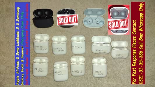 apple airpods sony samsung galaxy buds charging case