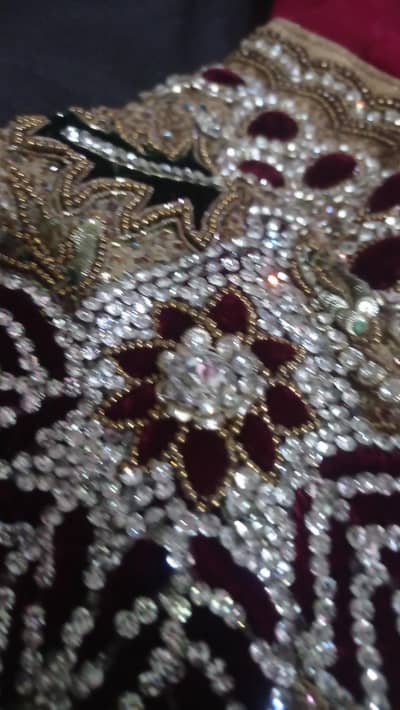 bridal dress red and golden