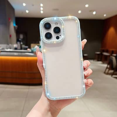Diamond stone border iphone cover