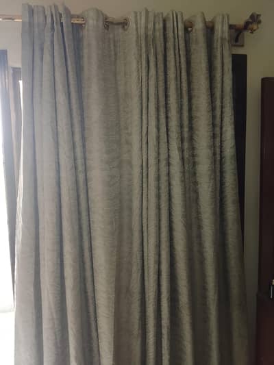 ash white curtains 4 piece