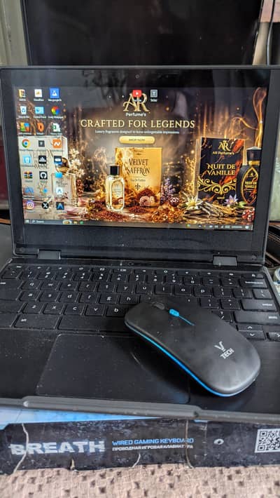 Chromebook + RGB Gaming Kayboard + Wireless Mouse | Perfect Working