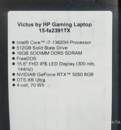 HP Victus 15 FA2391TX Intel Core i7 13th Gen