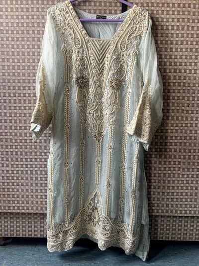 Agha Noor 3pcs embroidered suit