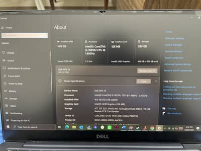 Dell XPS 13 7390 | Core i5 10th Gen | 16GB RAM | 512GB SSD