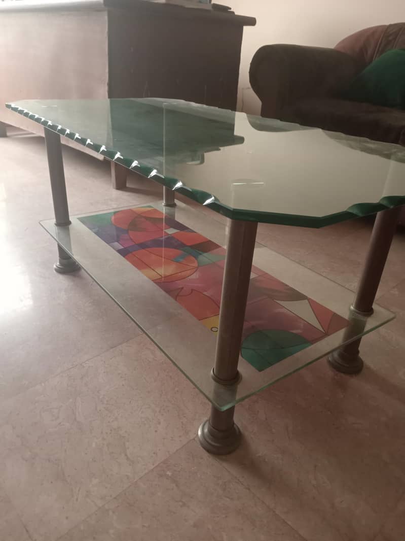 glass table. 0