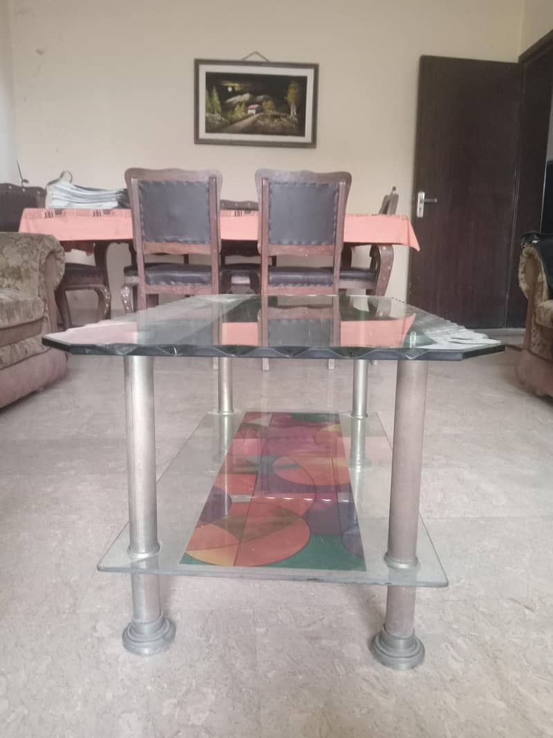 glass table. 1