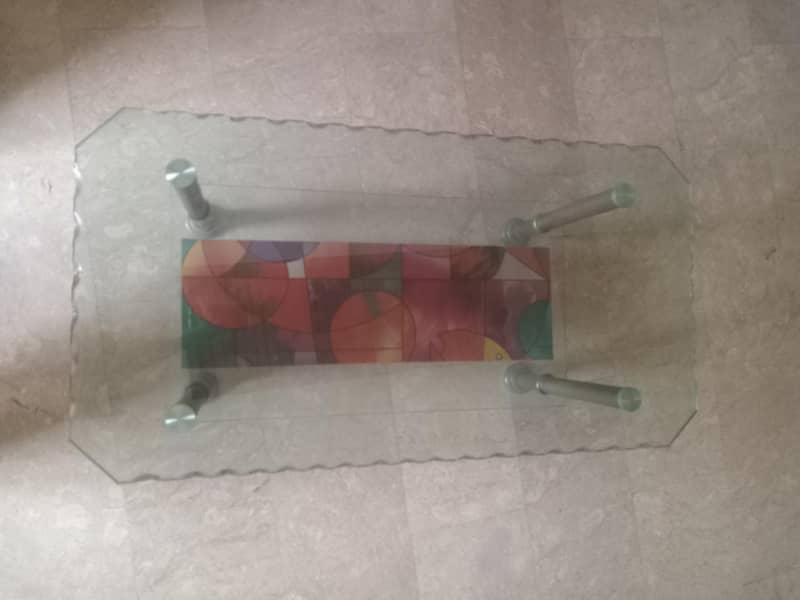 glass table. 2