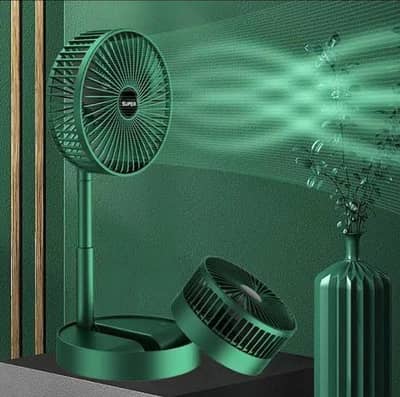 rechargable mini portable colling fan green 2000ah abs