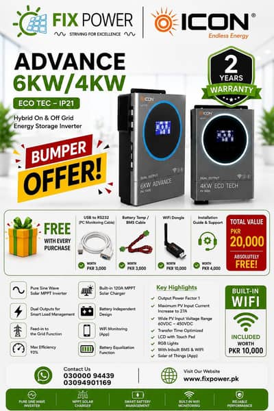 ICON 4kW | 6kW Hybrid Inverter Available