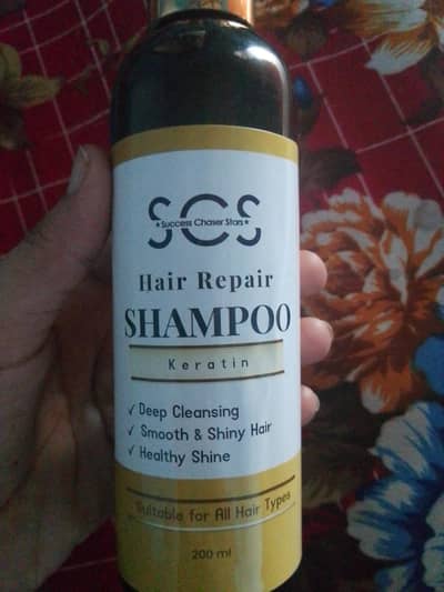 Title: SCS Keratin Hair Repair Shampoo – Smooth & Shiny Hair (200ml)