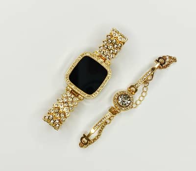 Ladies led watch and bracelet set-Ladies elegant jewellery set