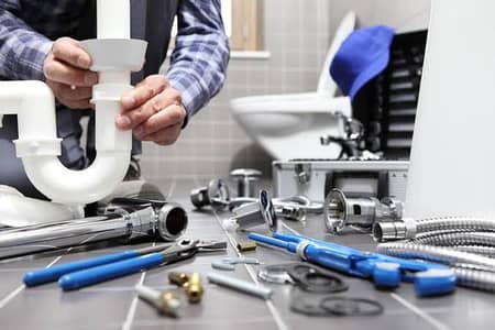 electrician and plumber work