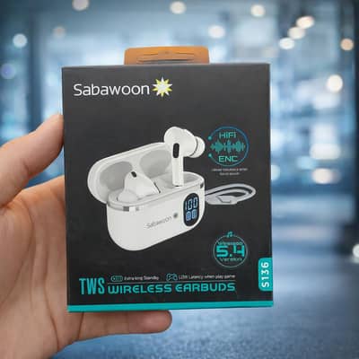 Sabawoon sT36 TWS Wireless airbuds Bluetooth 5.4 with ENC & digital
