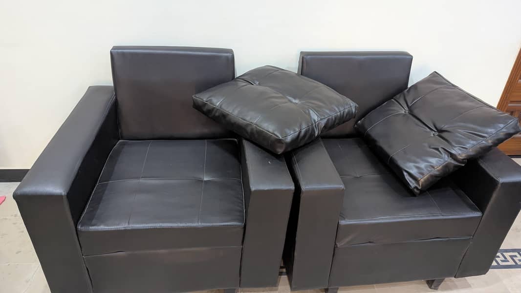 Leather Sofa Set 3