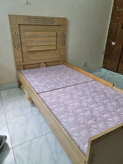 wooden bed