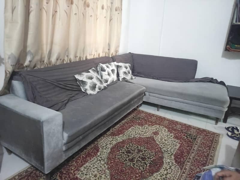 used l shape sofa . . 1