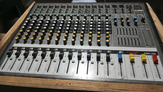 12 Channel Power Mixer SP4 K-Max with built-in Bluetooth And Wood Case