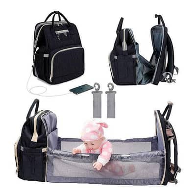 2 in 1 multi functional diaper bag travel portable parge capacity